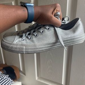 Sparkly silver Chuck Taylors
